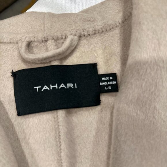 New Tahari Camel Shawl Collar Belted Wrap Coat, Size L (NWT) - Picture 13 of 15